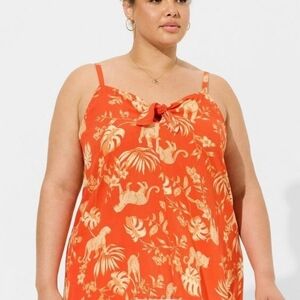 Torrid Orange Floral Camisole Top